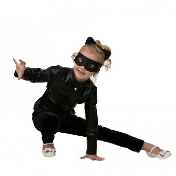 Карнавальный костюм для мальчиков и девочек – Супер Кот, свитер и брюки, размер 116-60  