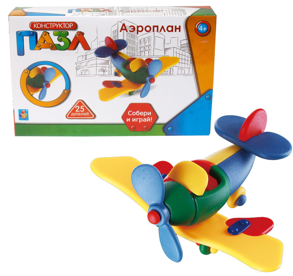 

Конструктор-пазл - Аэроплан, 25 деталей