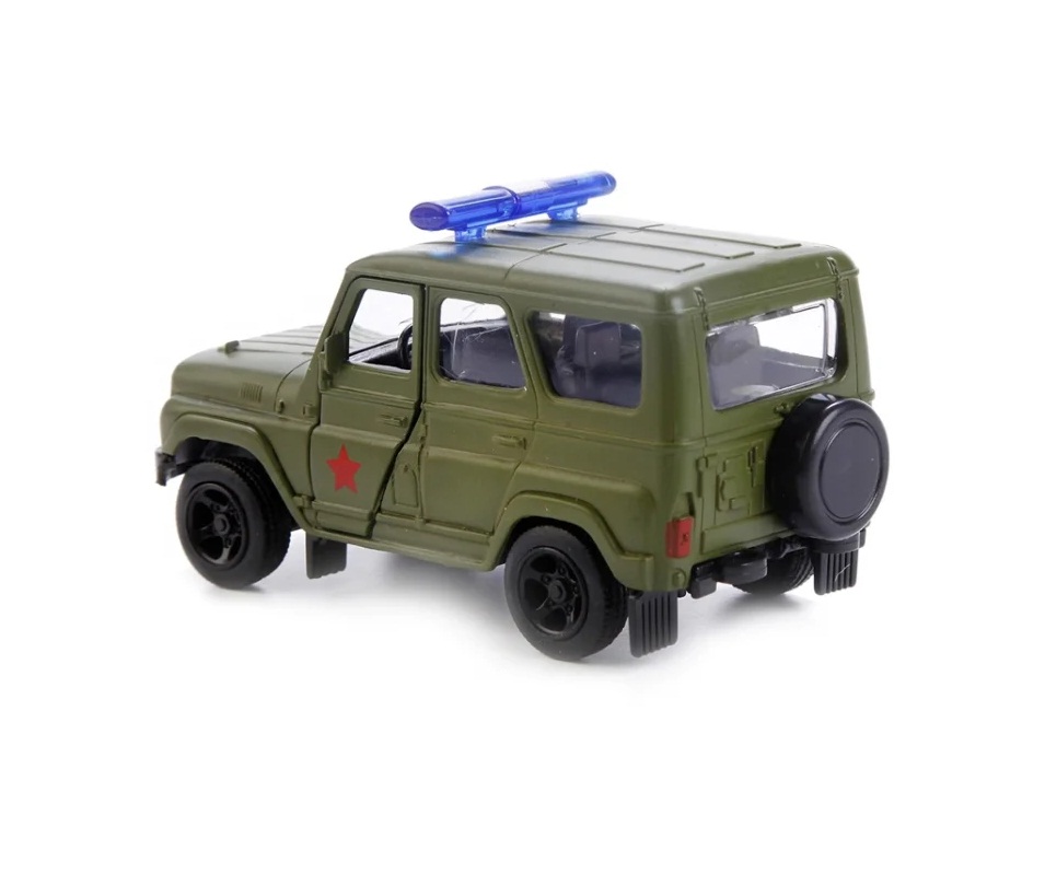 Инерционная металлическая машинка UAZ Hunter - Военная  