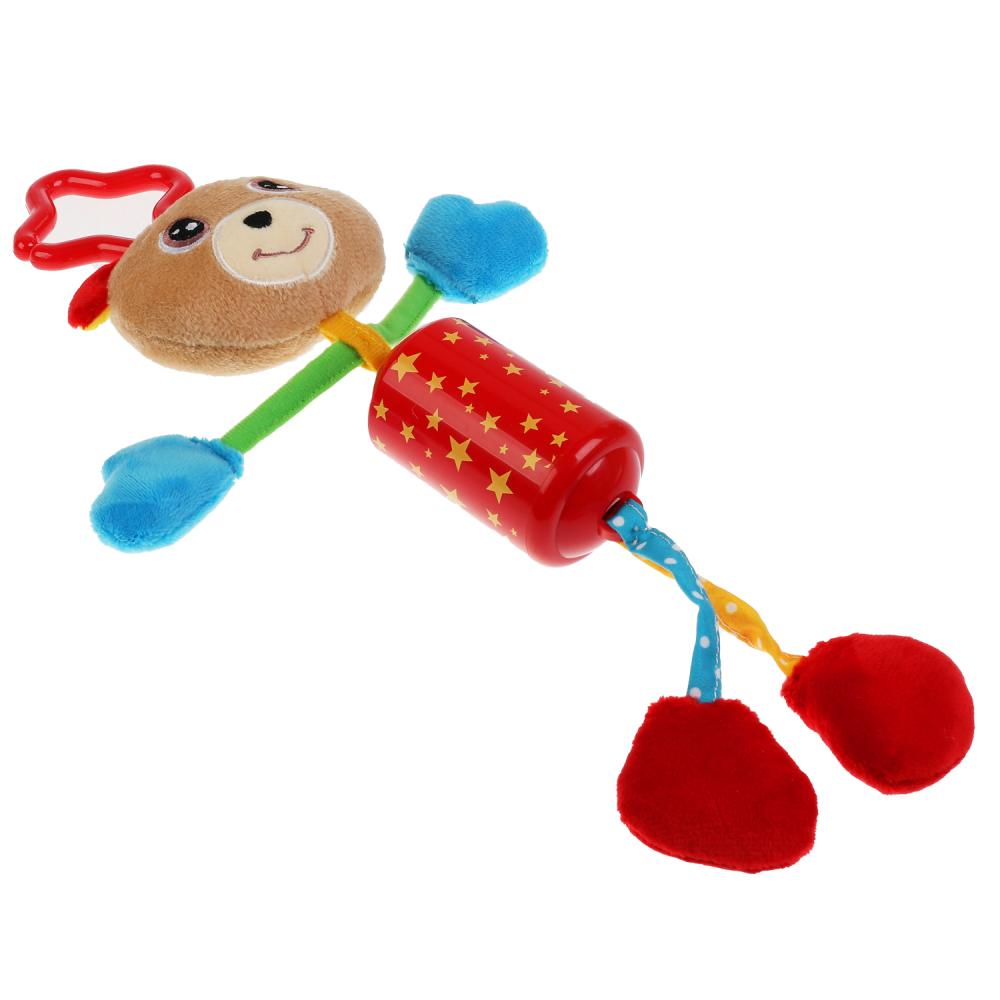 Текстильная игрушка-погремушка Мишка с колокольчиком  