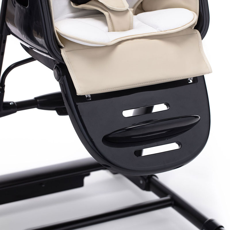 Стульчик для кормления с электронным устройством качения Nuovita Unico lux Nero, Latte, Nero/Латте, Черный  