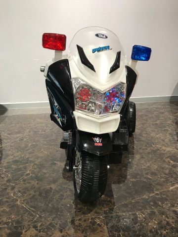 Электромотоцикл – Moto Police. Черно-белый