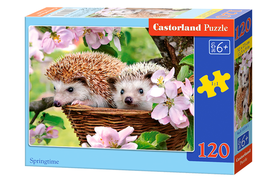 Пазлы Castorland Животные – Ежики, 120 деталей  