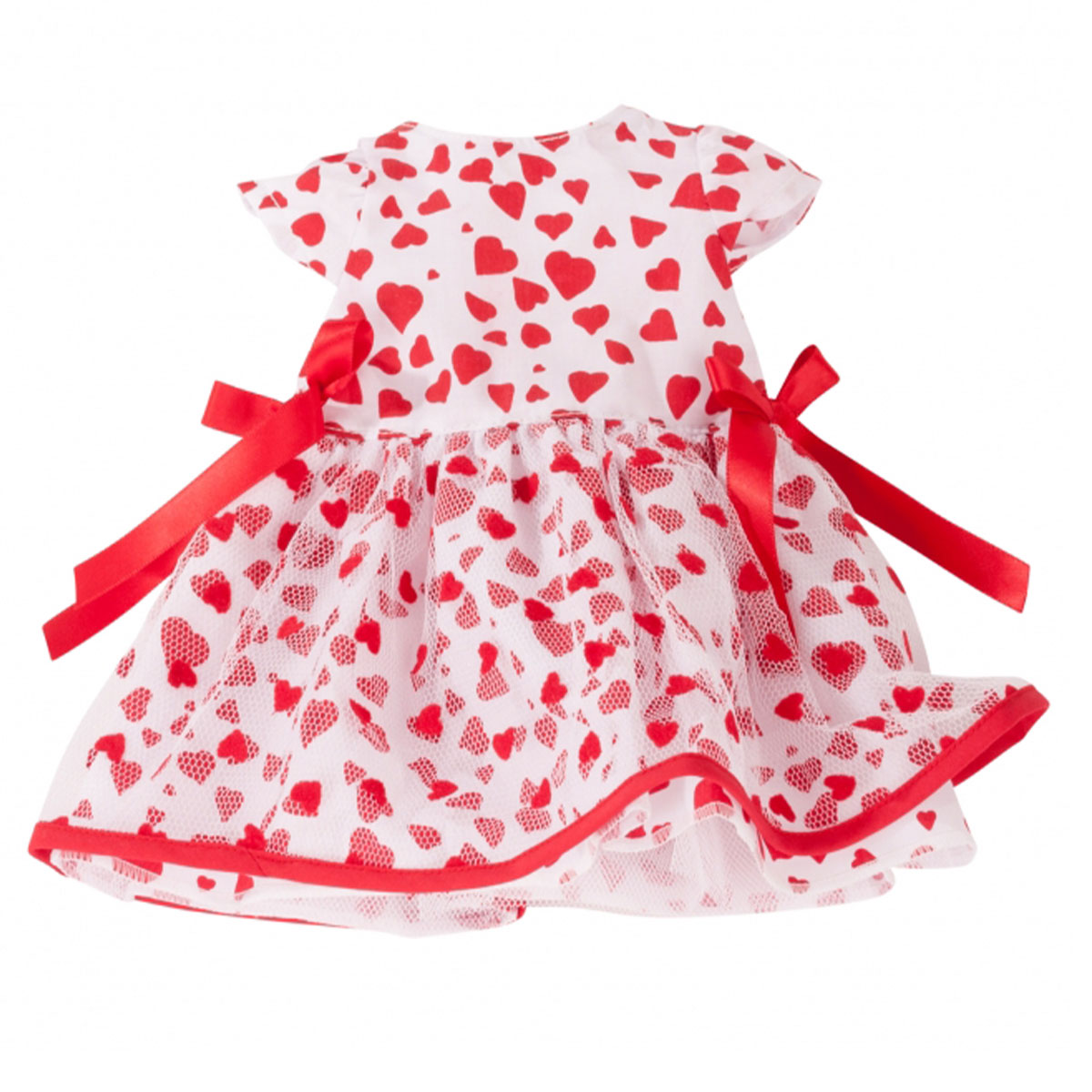 Набор одежды Платье с сердечками, кофта, кеды для куклы 36 см  