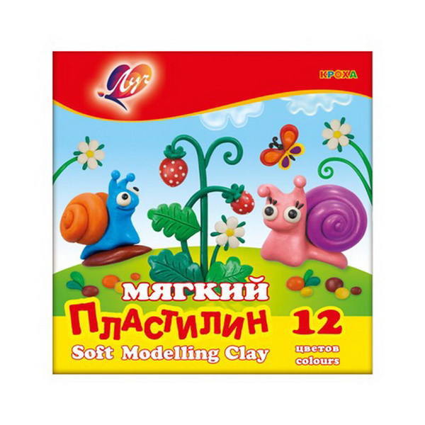 

Пластилин мягкий Кроха 12 цветов, 198 гр