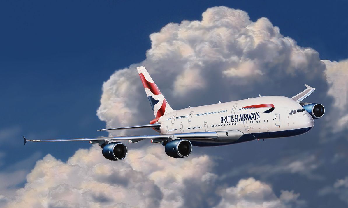 Сборная модель - Пассажирский Самолет Airbus A380 Emirates  