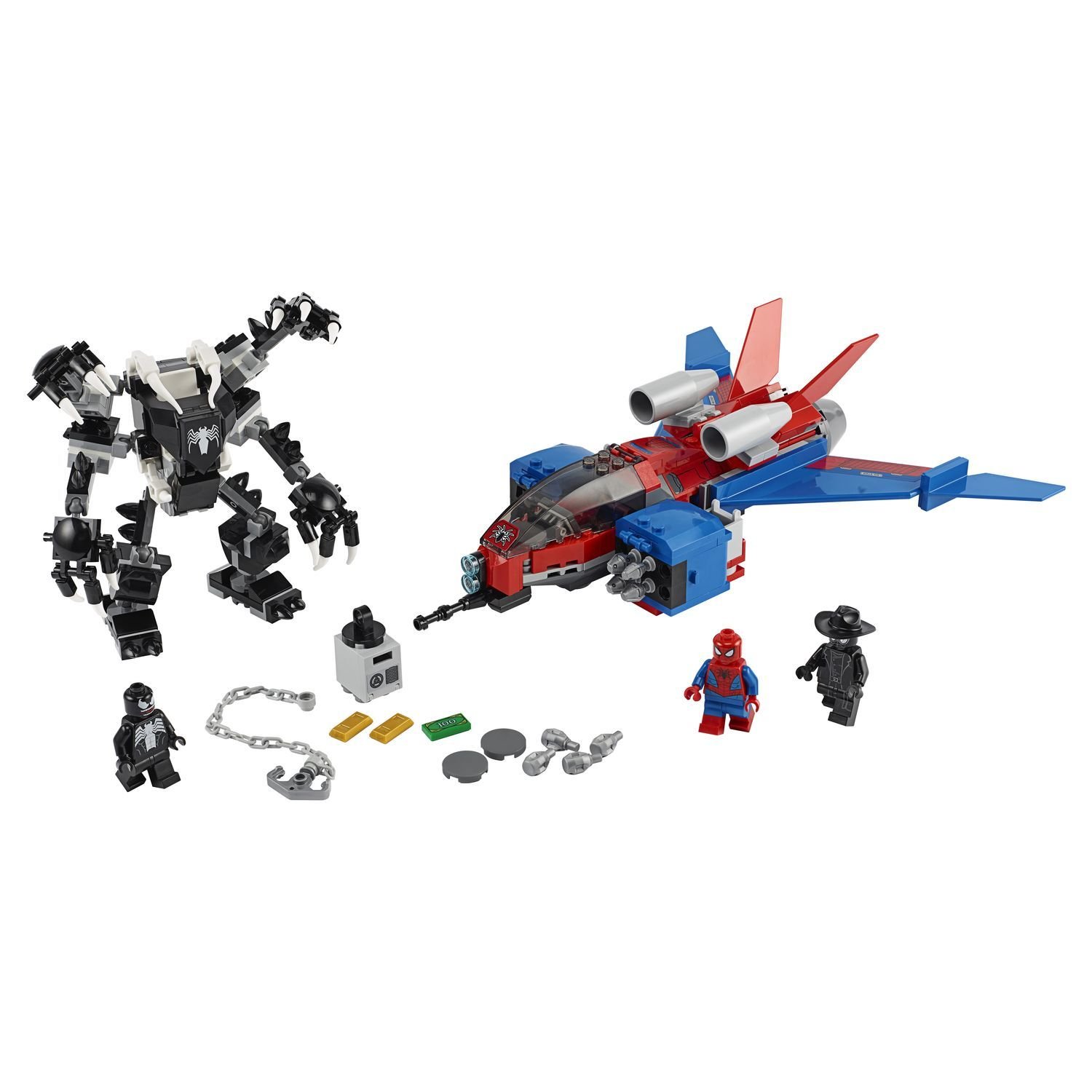 Конструктор Lego Super Heroes Реактивный самолёт Человека-Паука против Робота Венома  