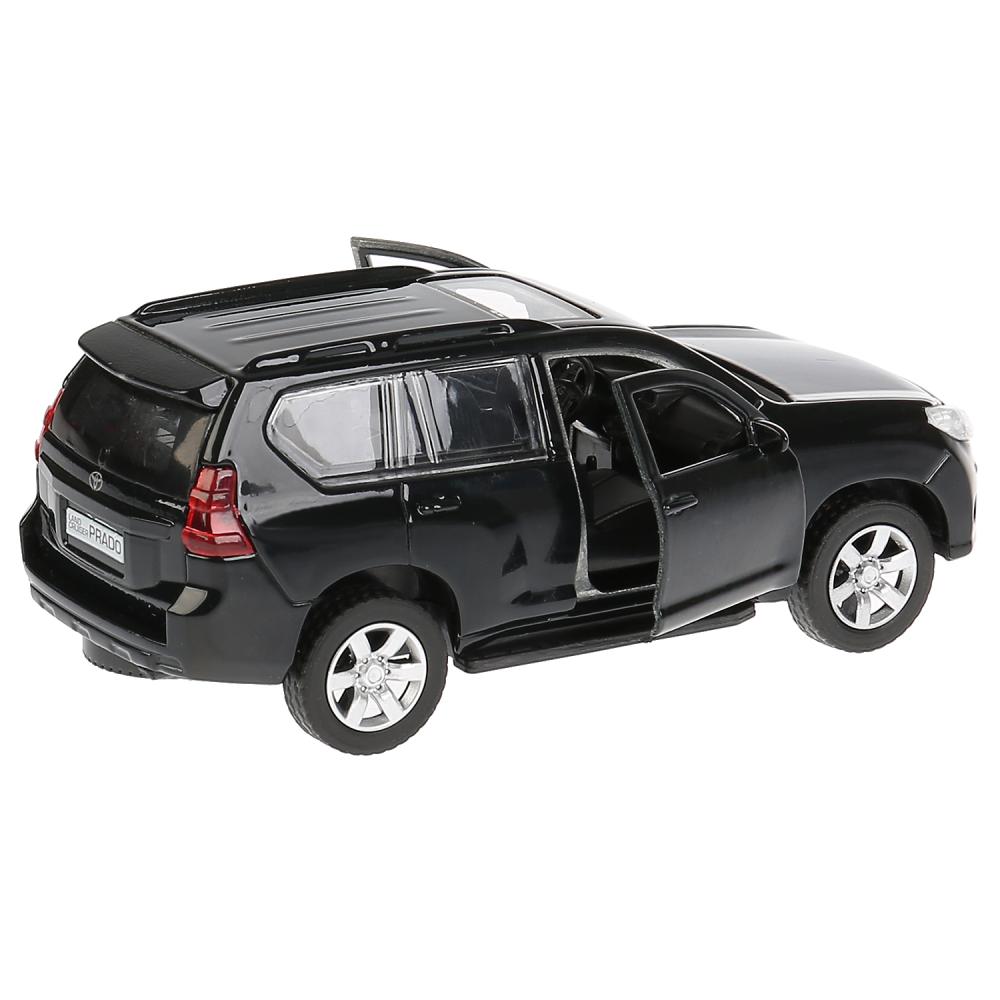 Модель Toyota Prado, черная, 12 см, открываются двери, инерционная  