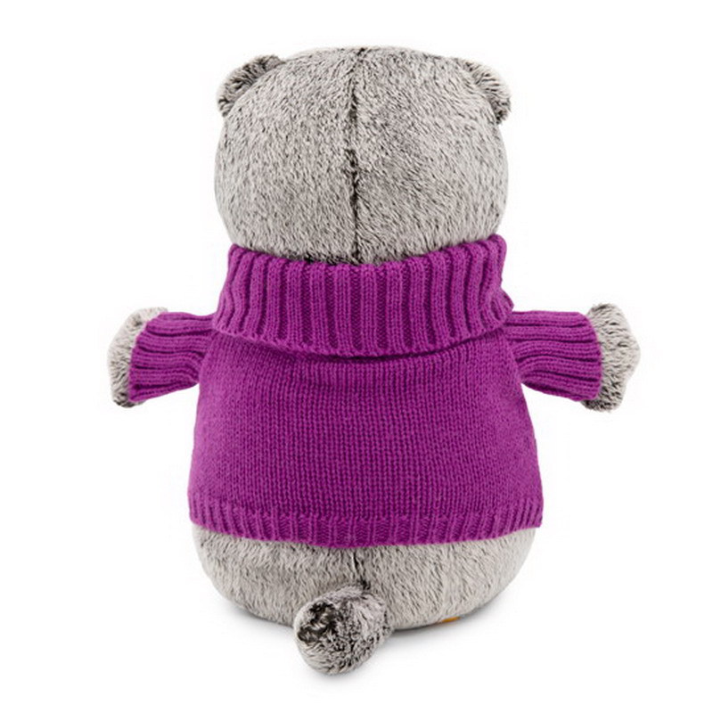 Мягкая игрушка – Басик в свитере с машинкой, 22 см  