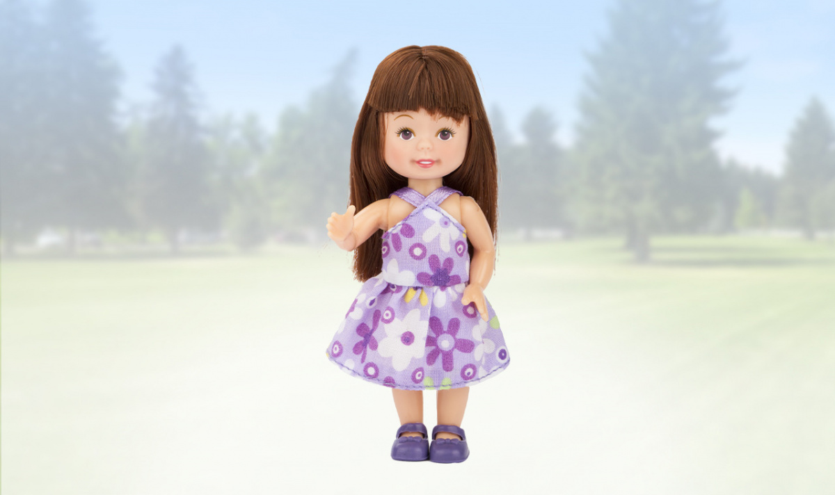 

Игрушка кукла Paula. Летний наряд - Брюнетка в фиолетовом