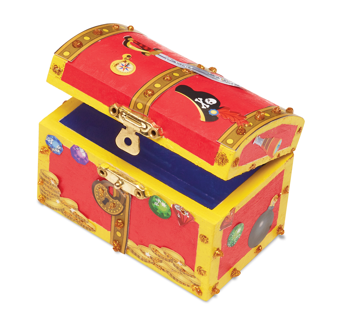 Каталка-игрушка Chicco Пиратский сундук (5958) со звуковыми эффектами коричневый/желтый/голубой
