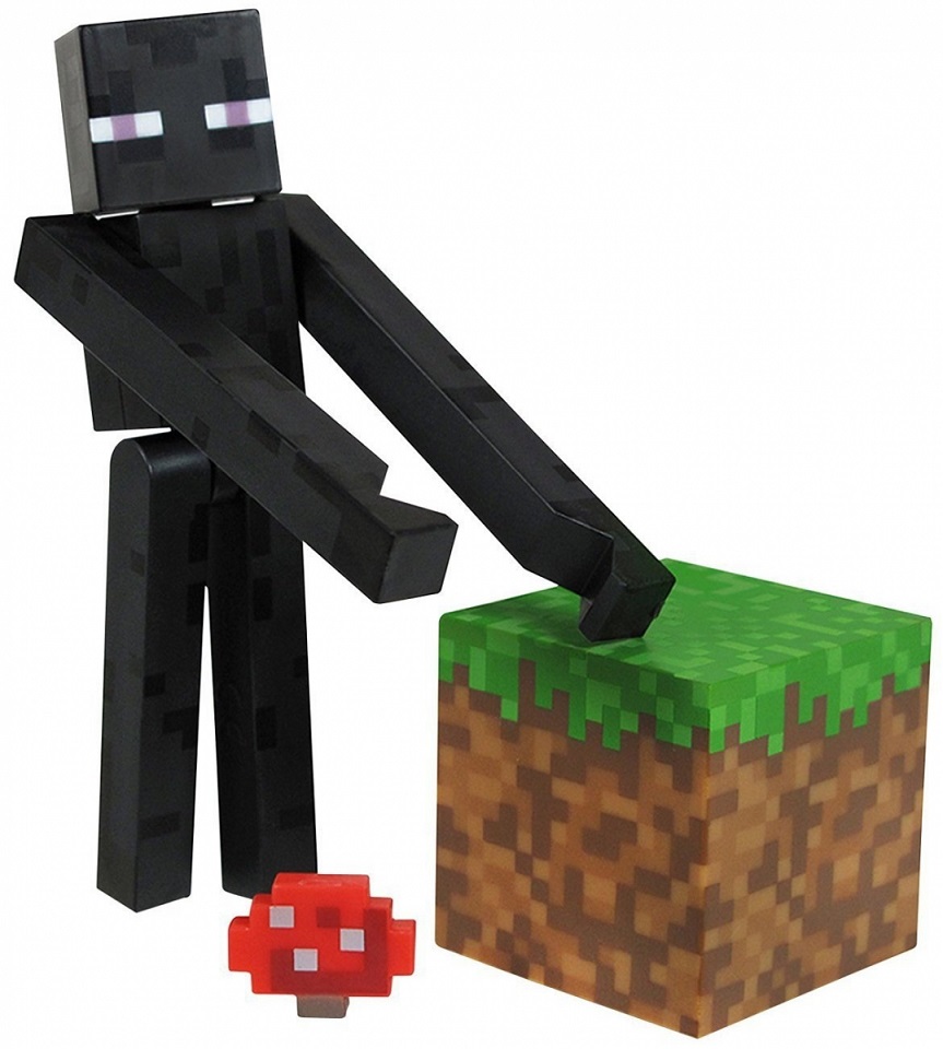 Фигурка из серии Minecraft - Enderman Странник края с аксессуарами, пластик, 8 см.  