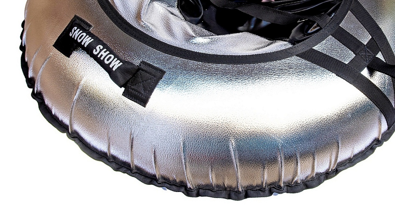 Санки надувные Тюбинг RT - Neo черно-серый металлик, диаметр 105 см   