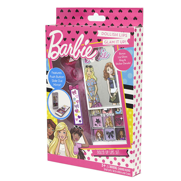 Игровой набор детской декоративной косметики для губ – Barbie  