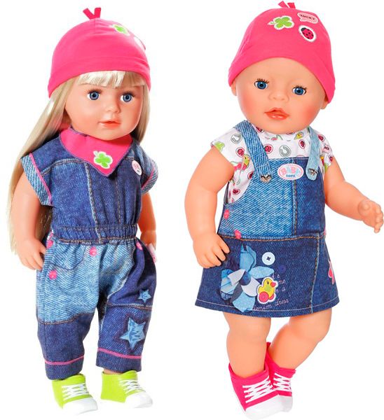 Одежда для куклы Baby born – Джинсовая коллекция, платье  