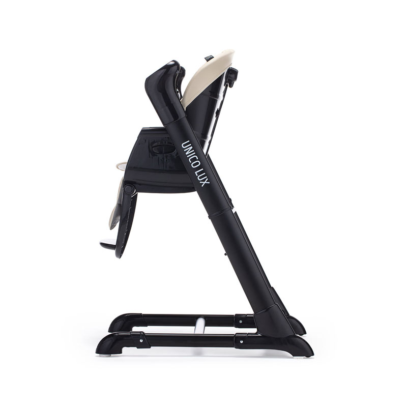 Стульчик для кормления с электронным устройством качения Nuovita Unico lux Nero, Latte, Nero/Латте, Черный  