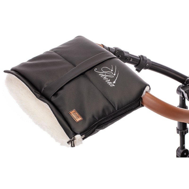 Муфта меховая для коляски Nuovita Siberia Lux Bianco Nero/Черный  