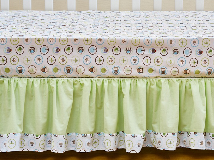 Набор постельного белья для новорожденных Summer Owls, 7 предметов  