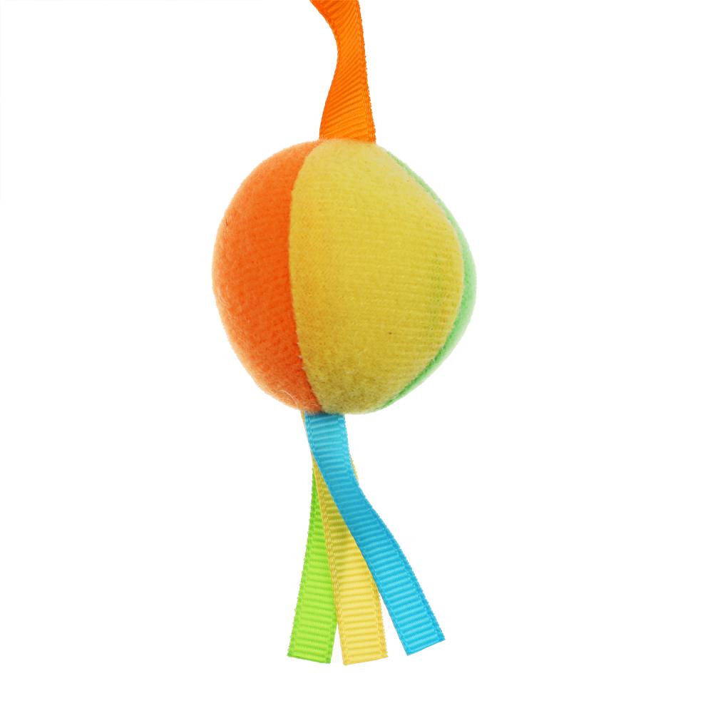 Текстильная игрушка-погремушка Мишка с мячиком  