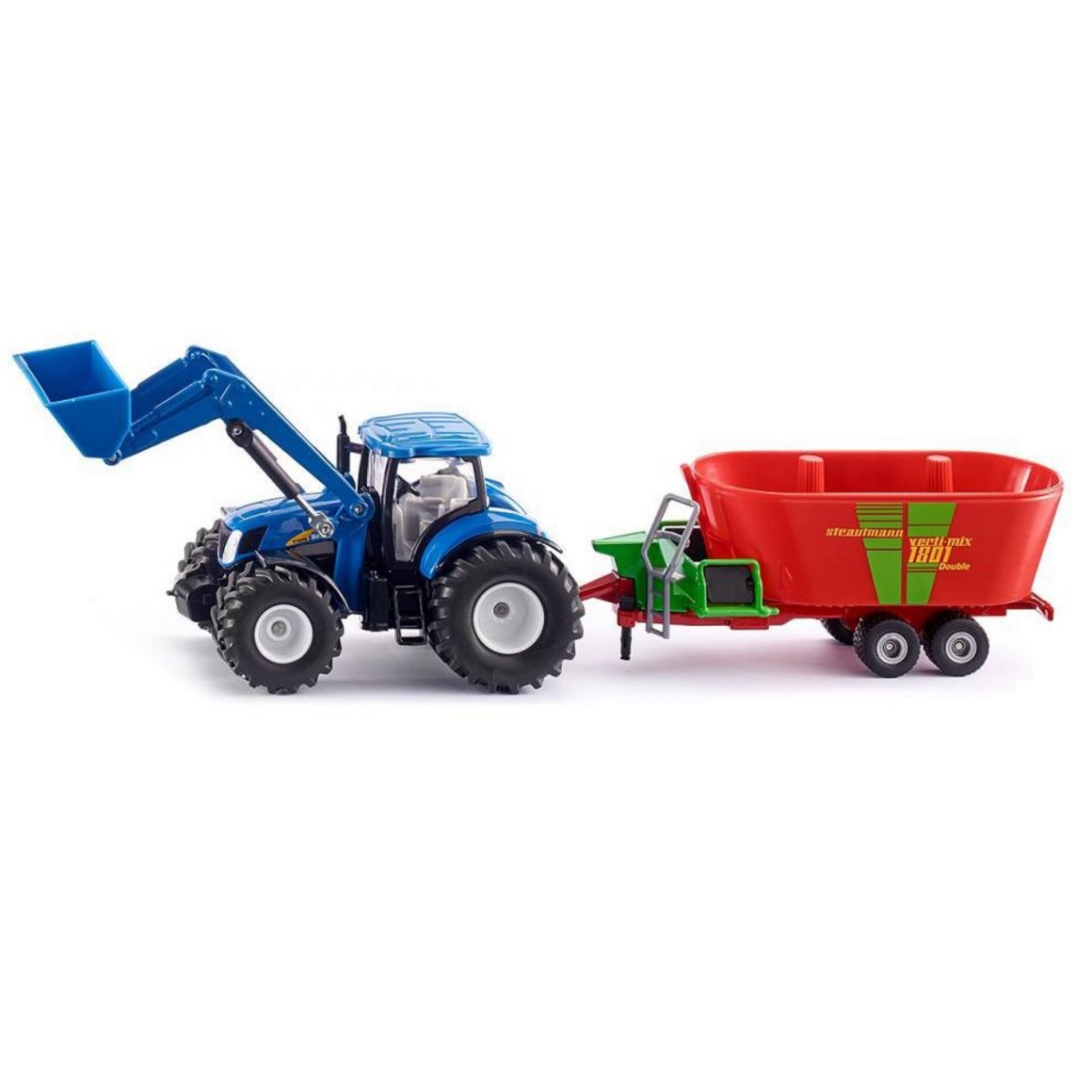

Трактор New Holland с фронтальным погрузчиком Strautmann, масштаб 1:50