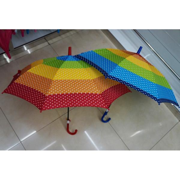 Зонт детский со свистком - Горошек, цветной, 45 см  