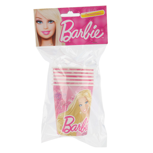 Набор из 6-и бумажных стаканчиков - Barbie  