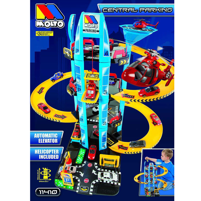 Игровой набор – Парковка с вертолетом, 4 уровня  