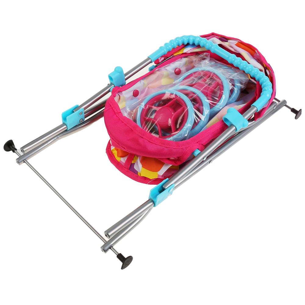 Коляска-люлька для кукол складная в пакете  