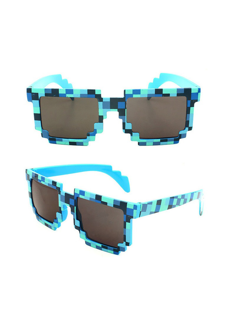 Очки пиксельные синие из серии Майнкрафт  