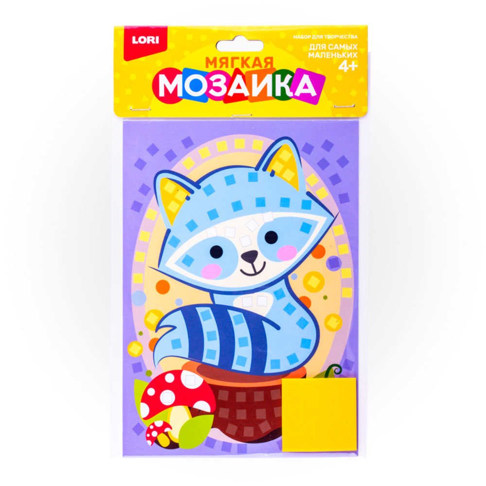 

Мозаика мягкая, малый набор - Енот