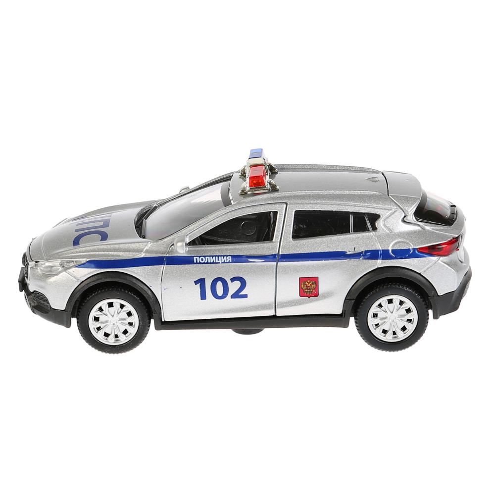 Инерционная металлическая машина Infiniti Qx30 - Полиция, длина 12 см,  