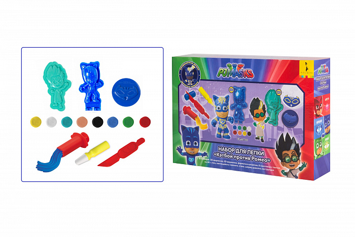 

Набор для лепки - Кэтбой против Ромео, из серии Герои в масках, ТМ PJ Masks