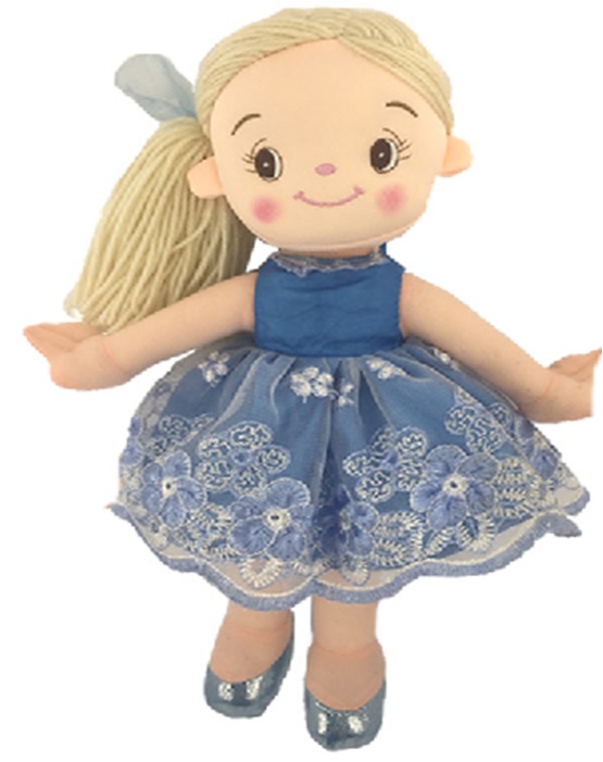 

Кукла мягконабивная, балерина, 30 см, цвет голубой