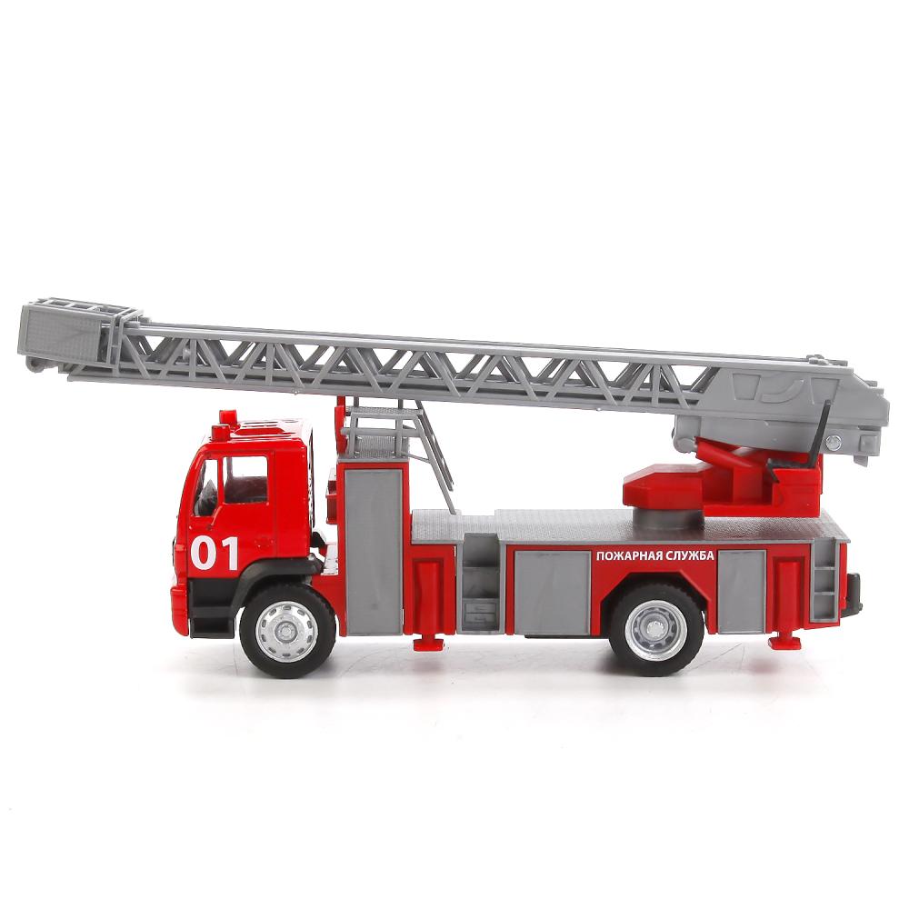 Пожарная машина с аксессуарами, 15 см, металлическая  