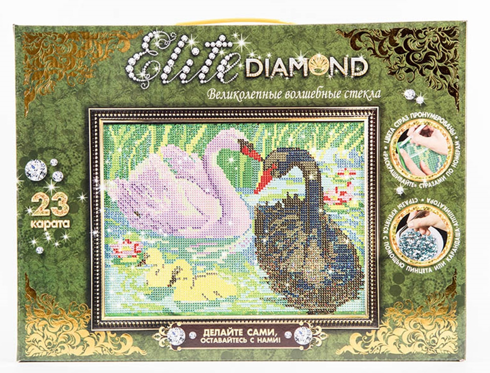Алмазная мозаика Elite Diamond Лебеди  
