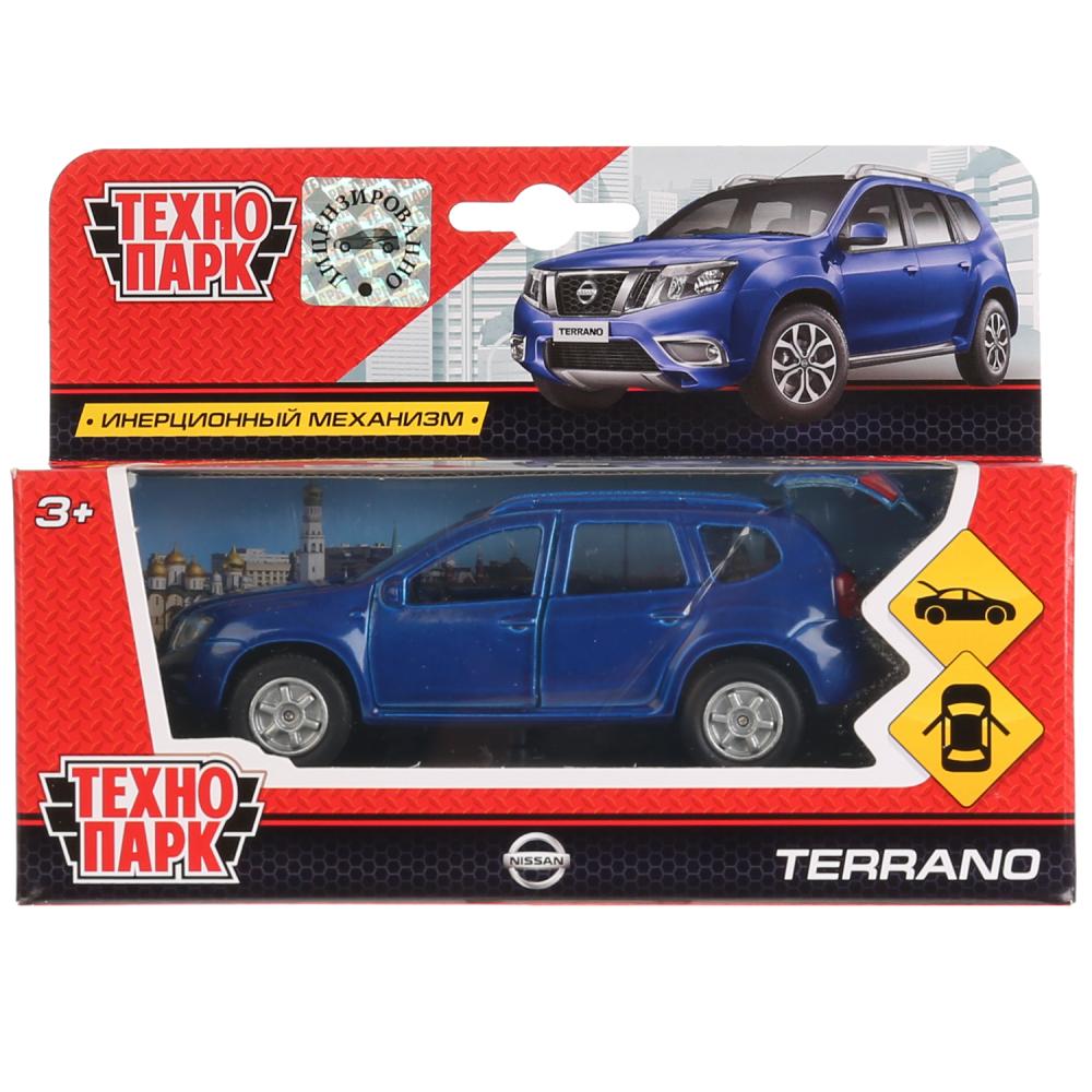Машина металлическая Nissan Terrano синий, 12 см., открываются двери и багажник, инерционная -WB) 