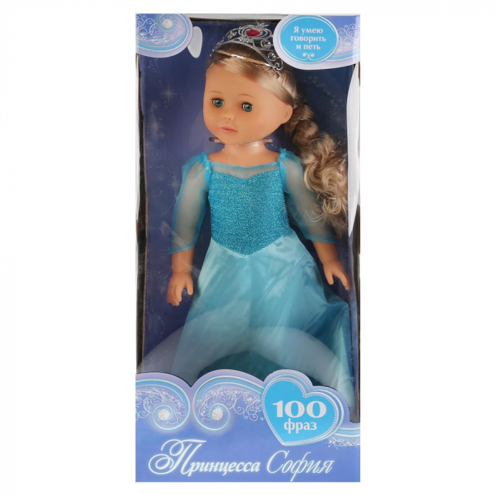 Кукла озвученная – Принцесса София в голубом, 46 см., 100 фраз  