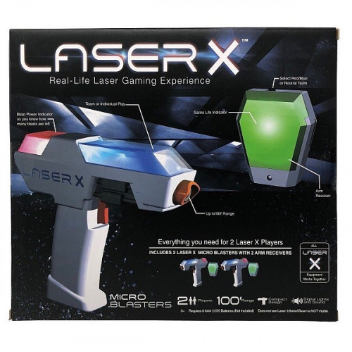 Набор игровой из серии Laser X Микро: 2 бластера и 2 мишени  