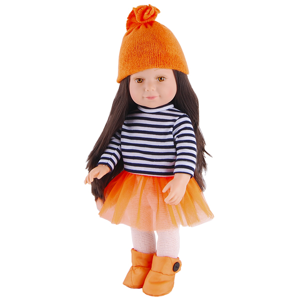 Кукла в оранжевой куртке 40 см с аксессуарами  
