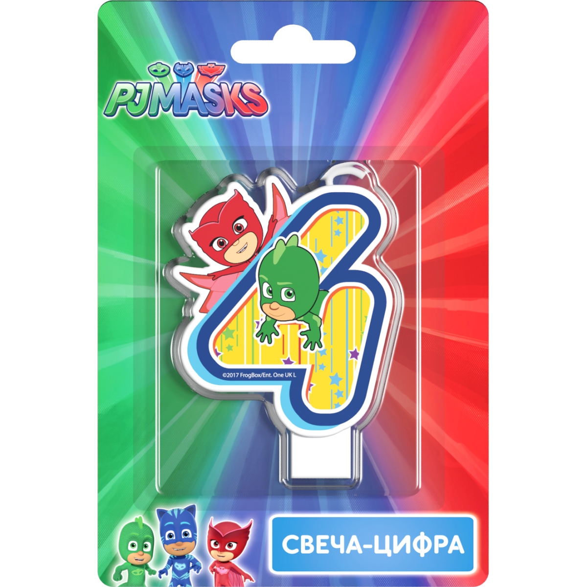 

Свеча-цифра №4 - Герои в масках, 8 см
