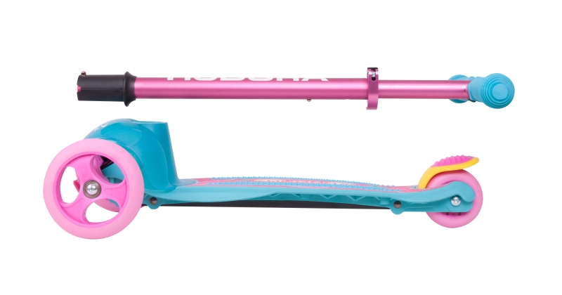 Трехколесный самокат Flitzkids 2.0 Skate Wonders, цвет розово-голубой  