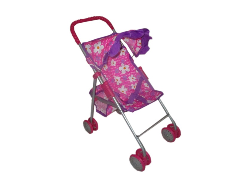 

Коляска для кукол металлическая, с корзиной и ремнем безопасности