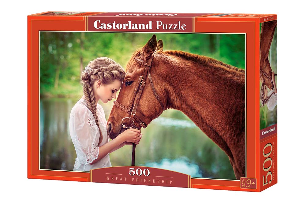Пазлы Castorland Живопись – Девушка и лошадь, 500 деталей  
