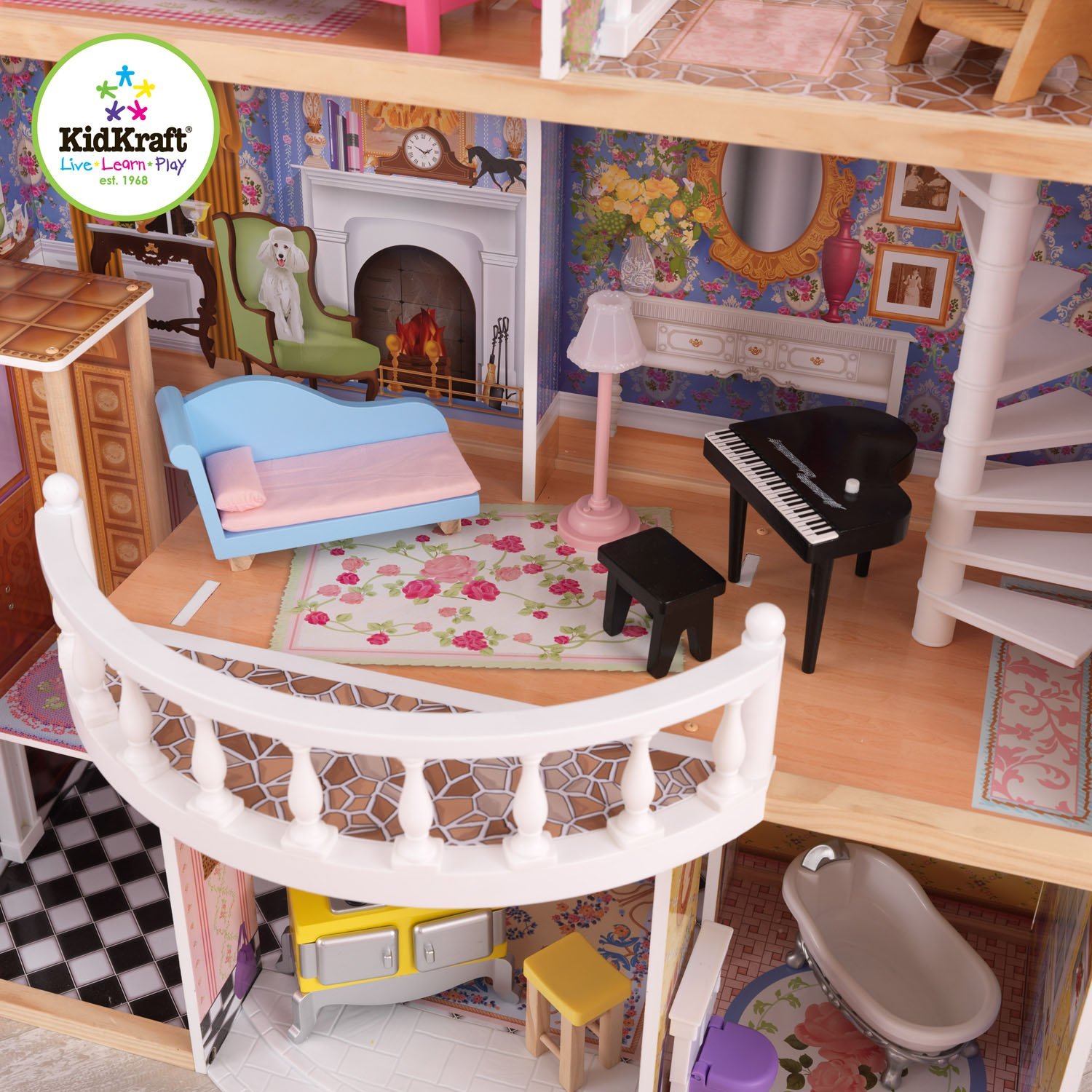 Винтажный кукольный дом для Барби Magnolia – Магнолия, с мебелью, 13 предметов  
