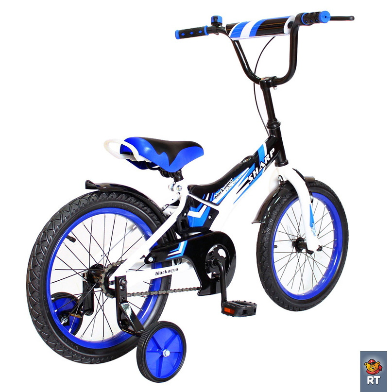 Велосипед 2-х колесный BA Sharp, синий, диаметр колес 14 дюйм, 1 скорость  