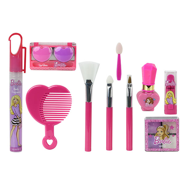 Игровой набор детской декоративной косметики с поясом визажиста – Barbie  