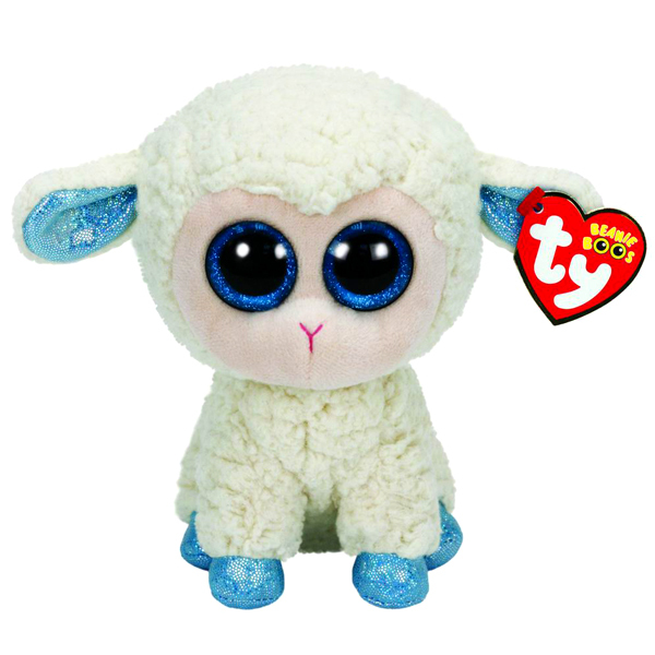 

Мягкая игрушка из серии Beanie Boo's Овечка белая с голубыми копытцами, 15,24 см