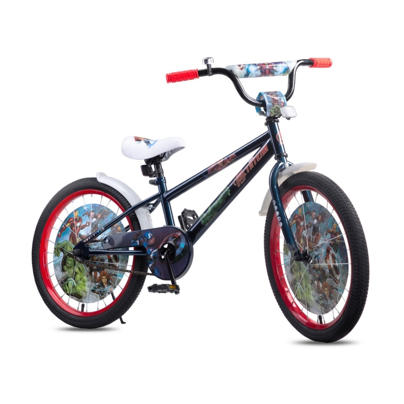 Детский велосипед Marvel Мстители, колеса 20", стальная рама и обода, ножной тормоз  