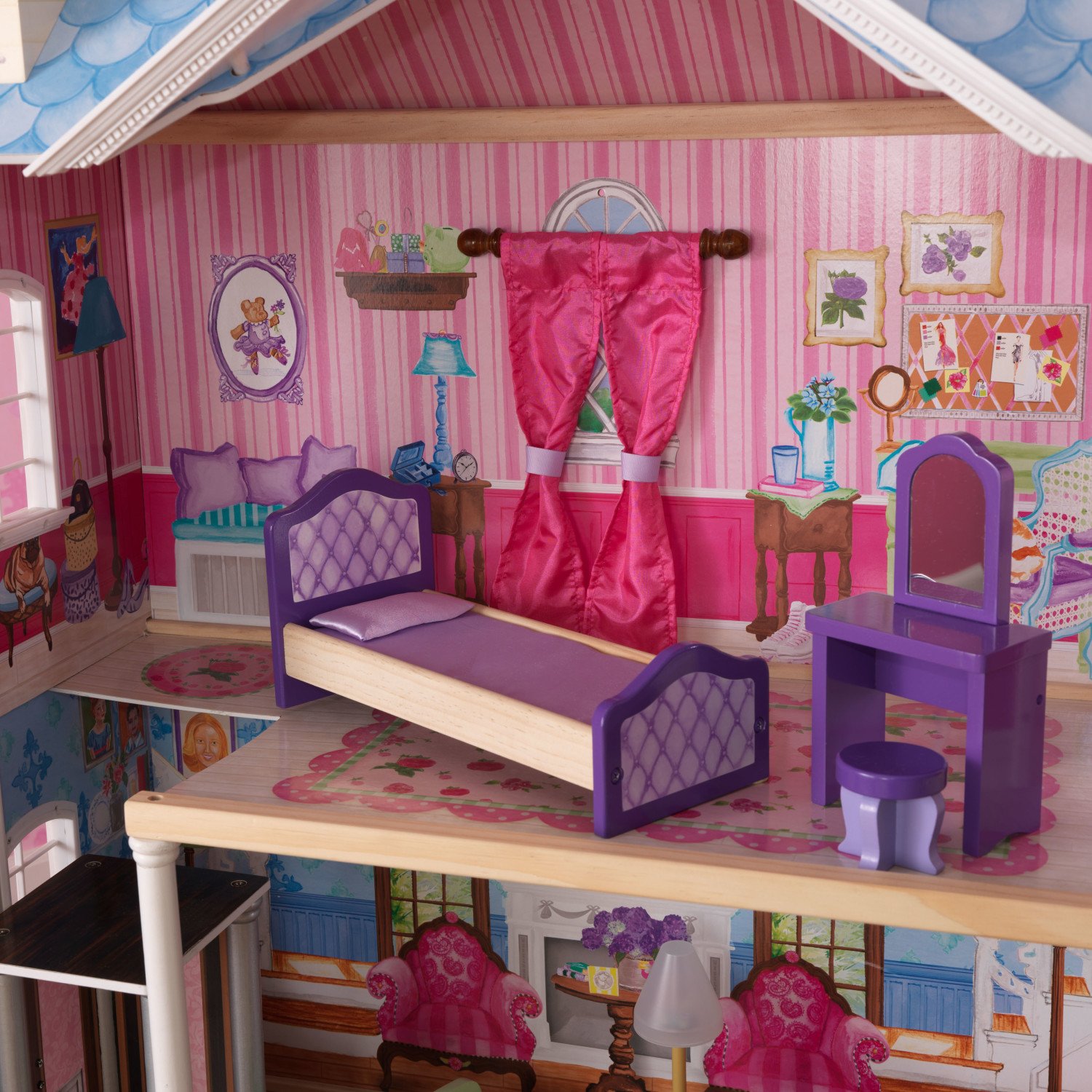 Кукольный домик с мебелью – Мечта, 14 элементов  