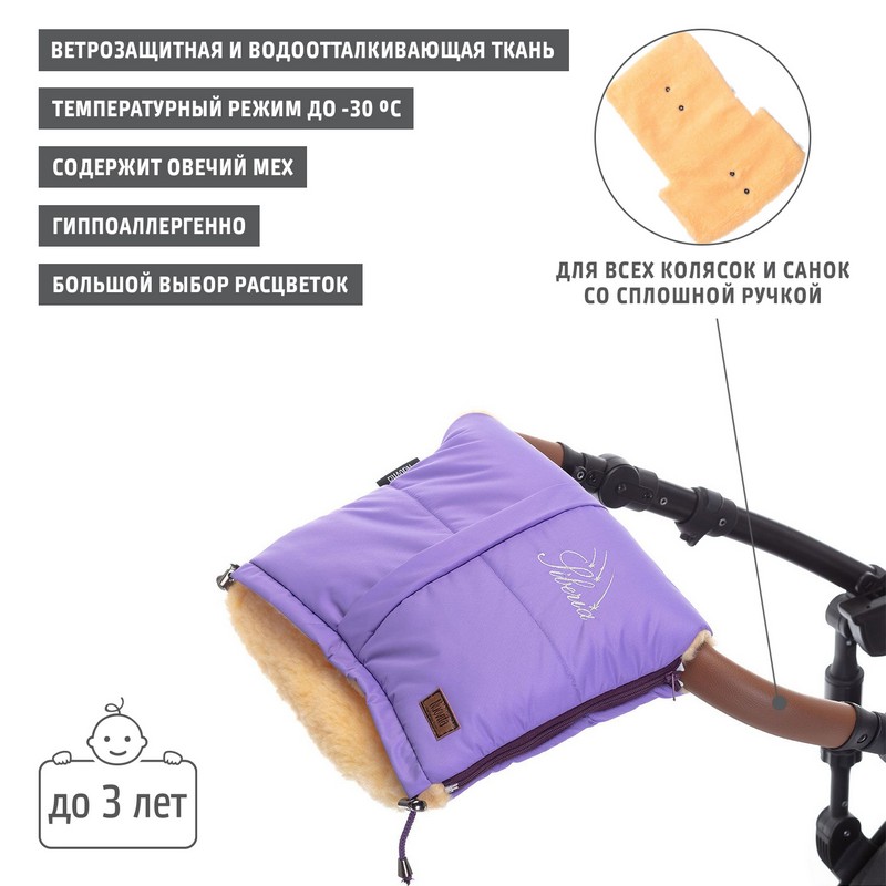 Муфта меховая для коляски Nuovita Siberia Pesco Smeraldo/Изумрудный  